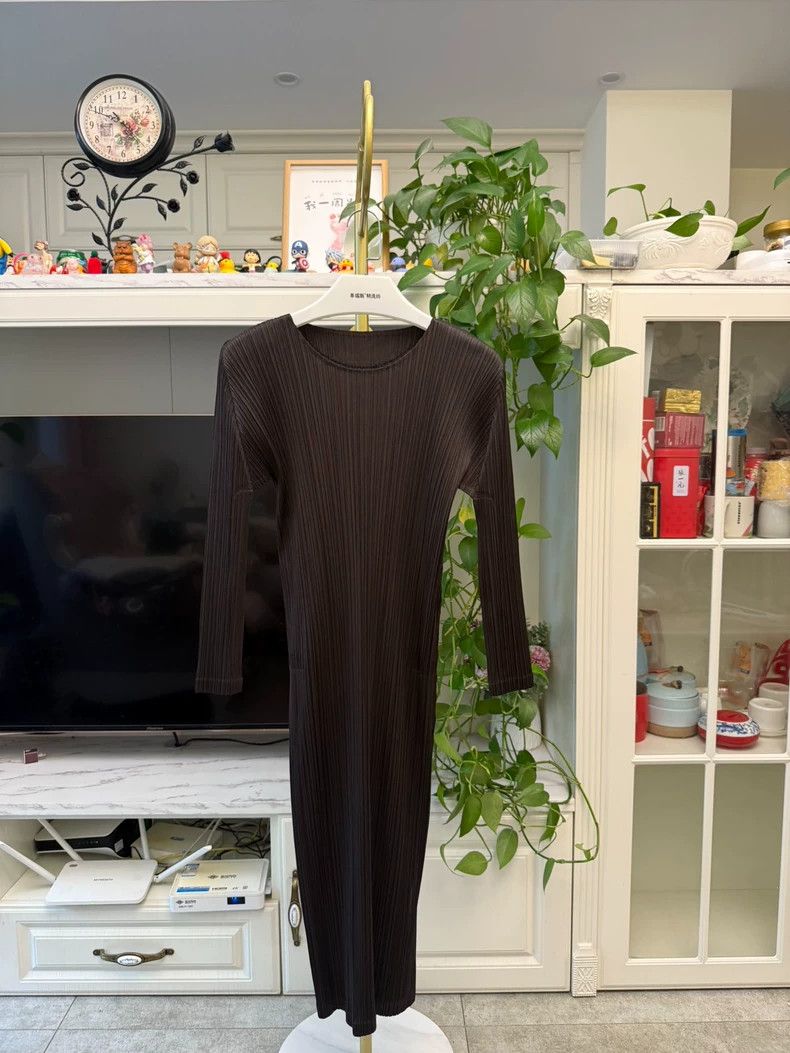 Issey Miyake Issey Miyake size:2 Black-brown dress Size XS / US 0-2 / IT 36-38 - 2 Thumbnail