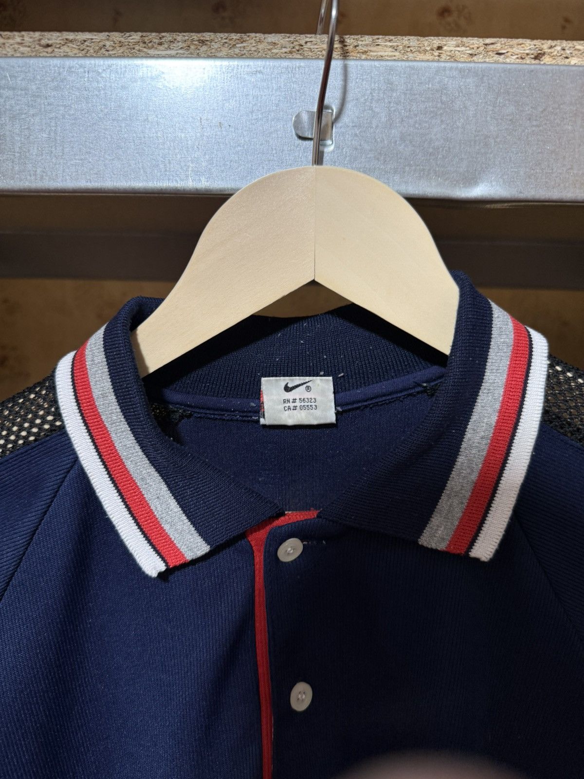 Nike × Vintage 🇺🇸 Vintage 90s Nike Polo T-shirt PSG Made In USA Y2K Hype Size US XL / EU 56 / 4 - 4 Thumbnail
