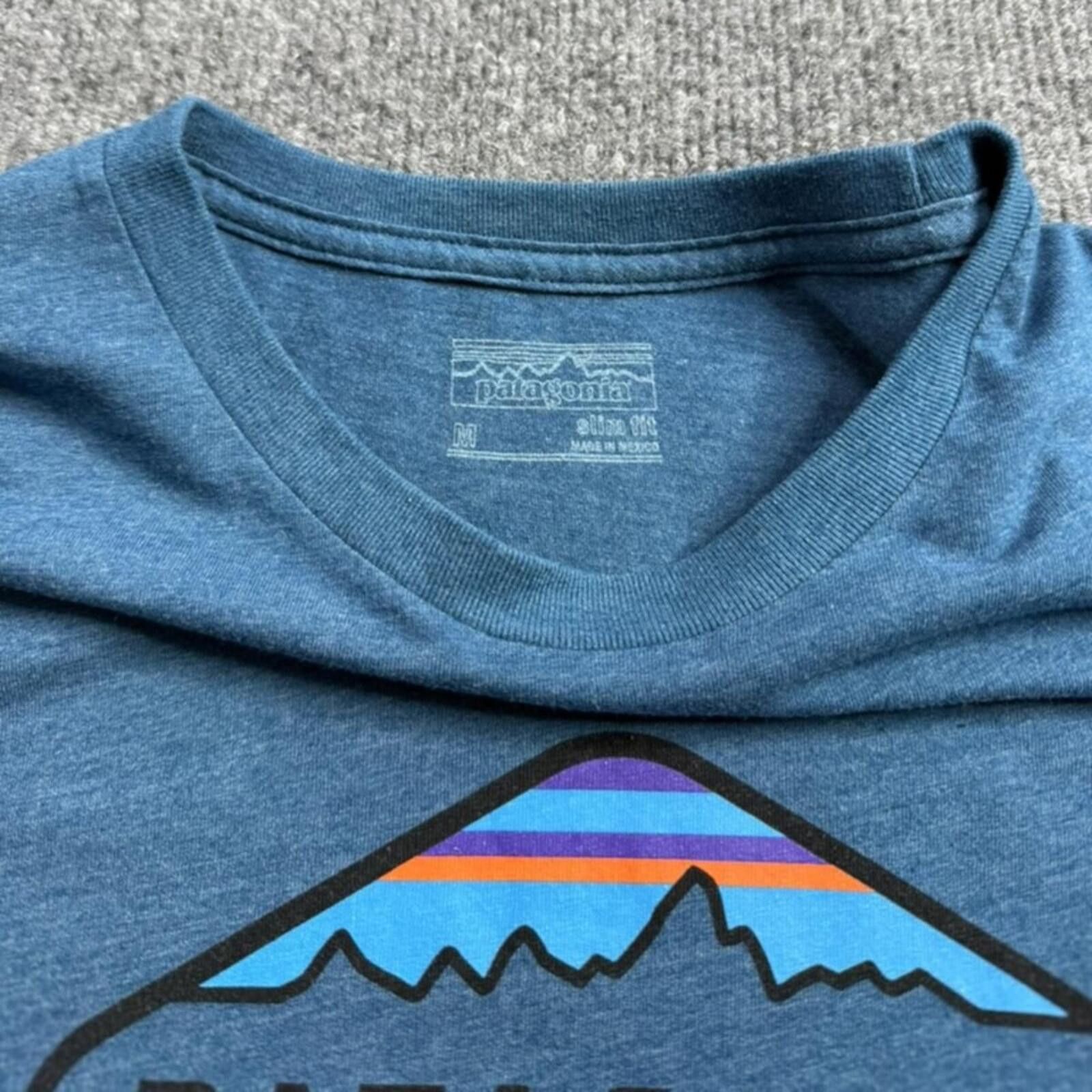 Patagonia Patagonia Ventura CA Worn Wear Slim Fit TShirt Blue Mens M Size US M / EU 48-50 / 2 - 4 Thumbnail