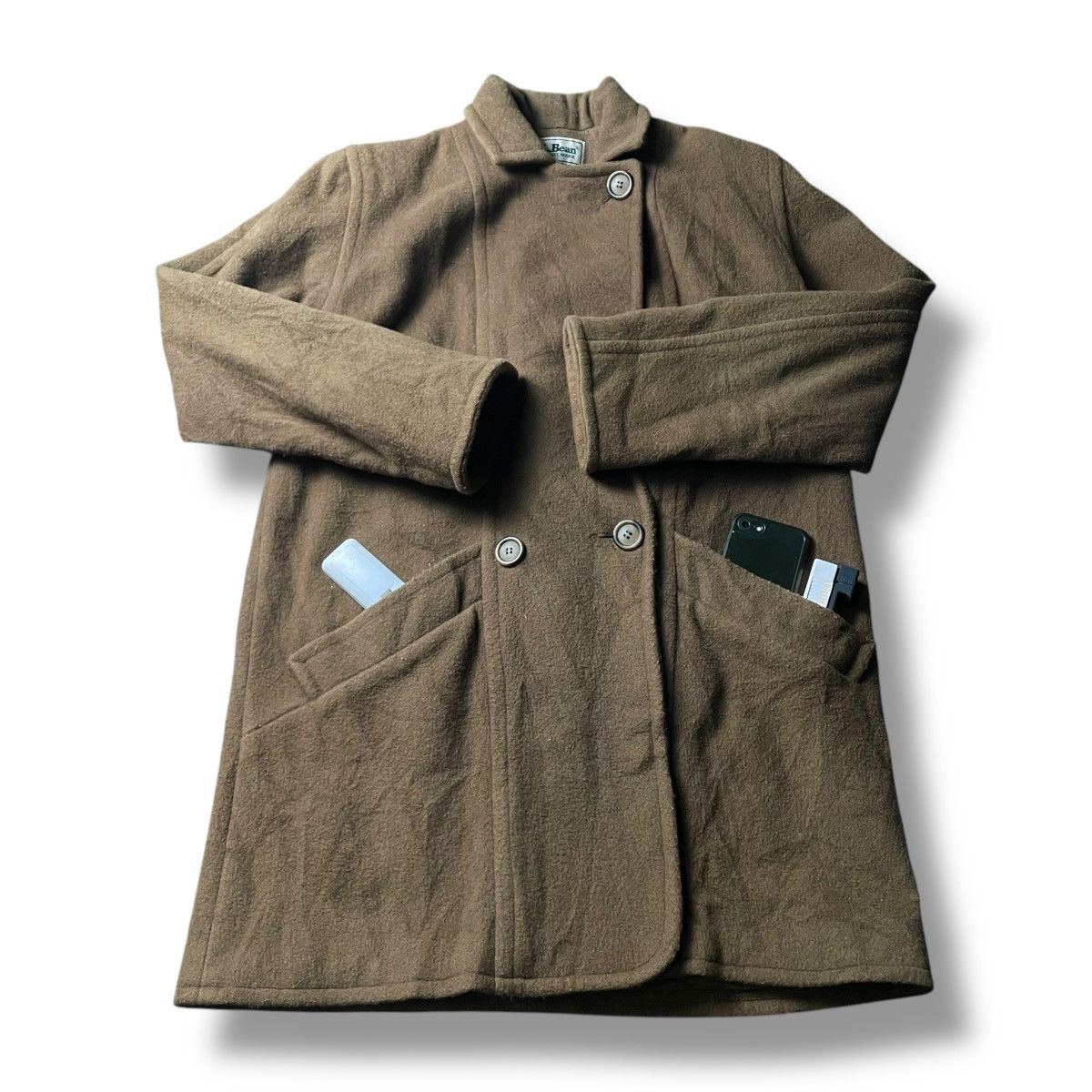 L.L. Bean 🇯🇵 VINTAGE LL BEAN WOOL LONG COAT JACKET Size US L / EU 52-54 / 3 - 1 Thumbnail