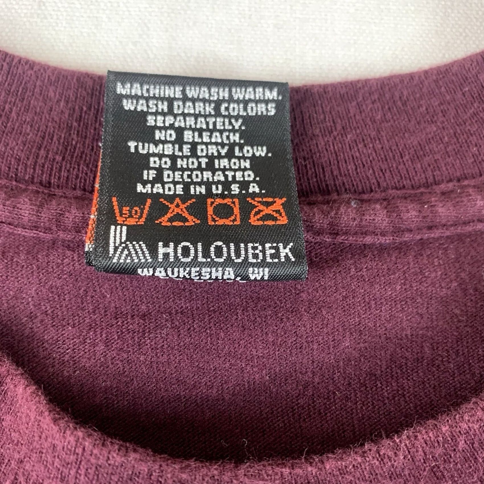 Harley Davidson VINTAGE Harley Davidson Shirt Mens XL 1996 Holoubek Glendale Burgundy 90s Size US XL / EU 56 / 4 - 5 Thumbnail