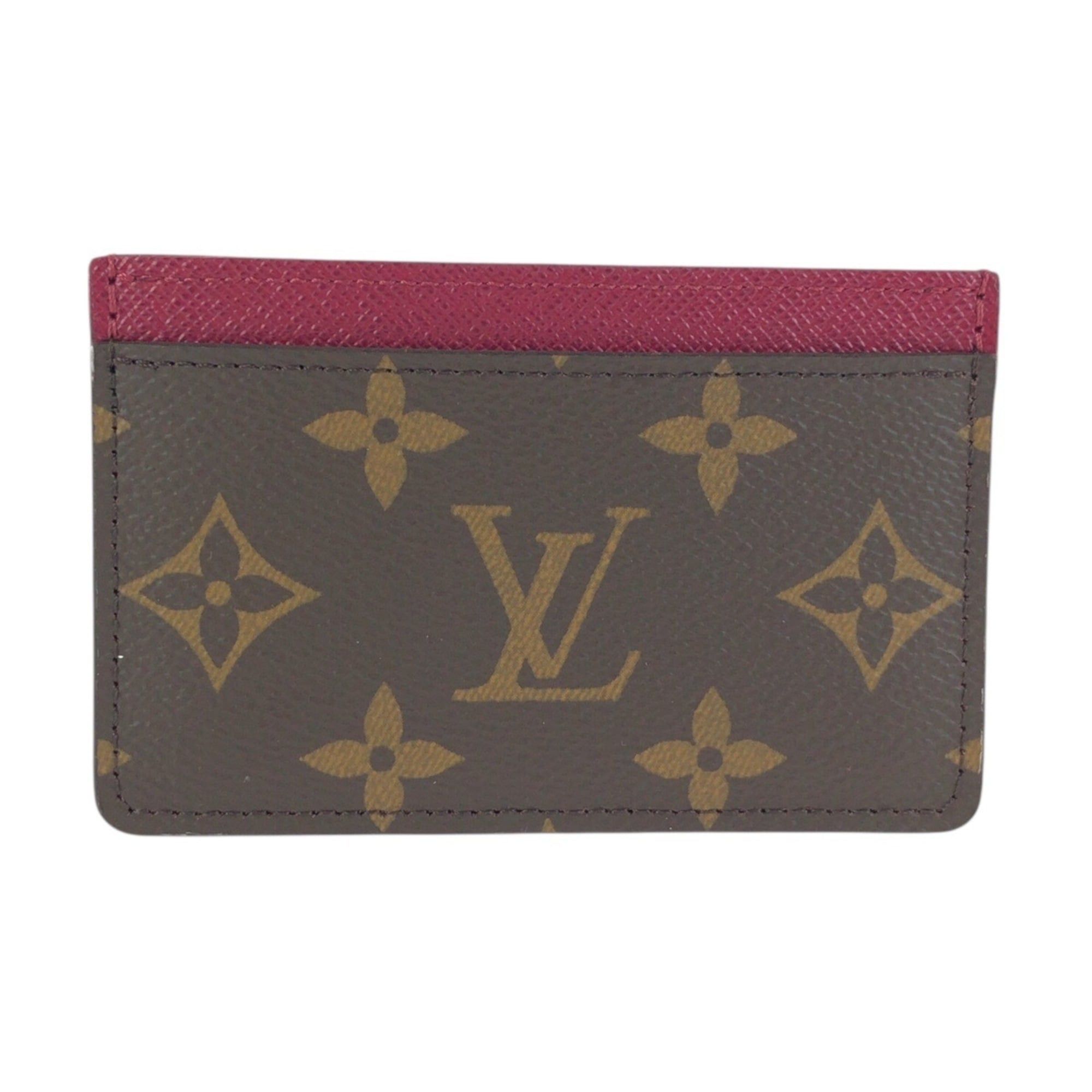 Louis Vuitton Louis Vuitton Monogram Brown Fuchsia M60703 Business Card Holder/Card Case Holder Pass Women's Size ONE SIZE - 1 Thumbnail
