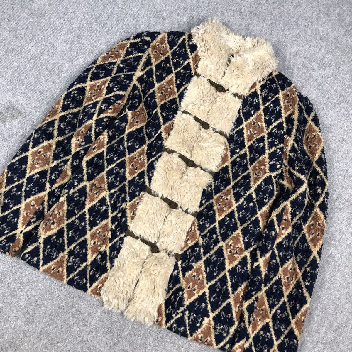 Japanese Brand × Michel Klein MICHEL KLEIN PARIS JAPAN NAVAJO SHERPA STYLE WOMAN JACKET Size XS / US 0-2 / IT 36-38 - 4 Thumbnail