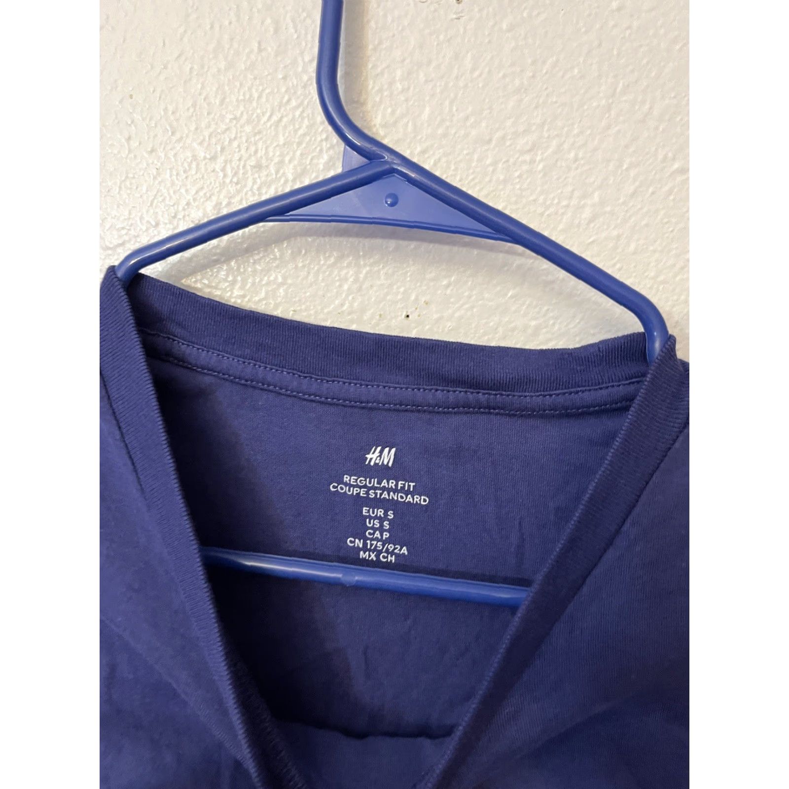 H&M H&M Graphic Tee Mens S Blue Short Sleeve Crew Neck Casual 90s Regular Fit Size US S / EU 44-46 / 1 - 3 Thumbnail
