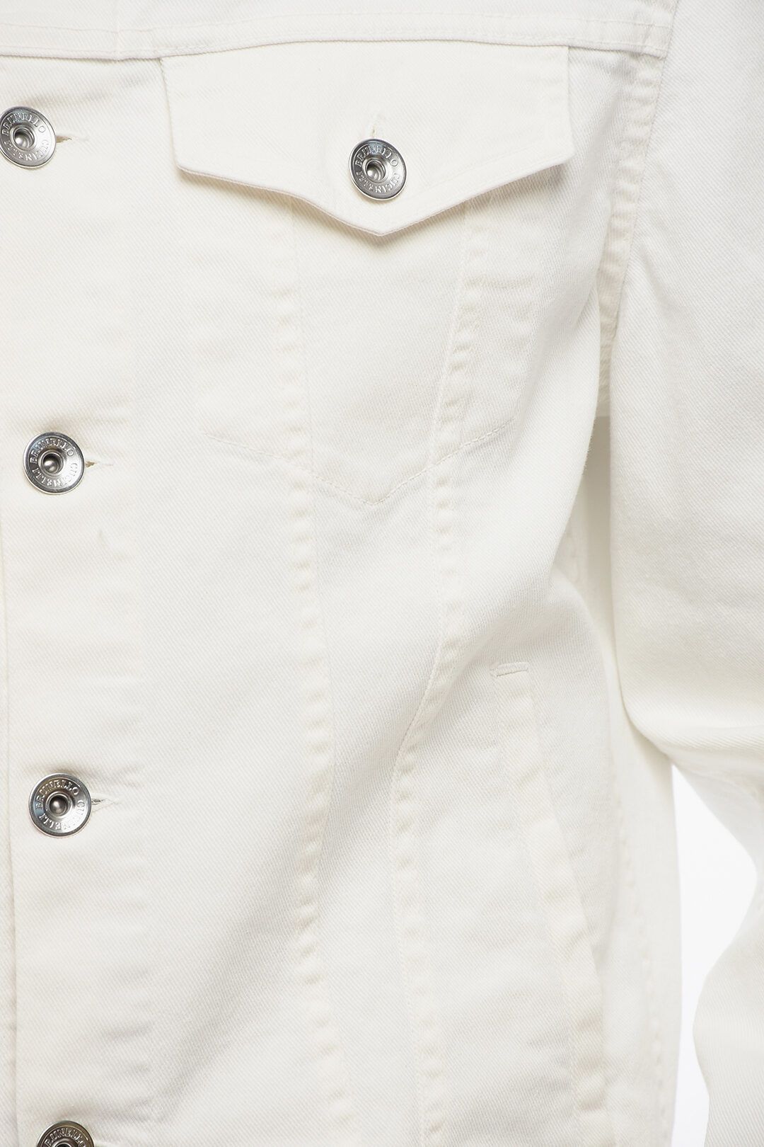 Brunello Cucinelli og1mm0725 Denim Saharan Jacket in White Size US XXL / EU 58 / 5 - 3 Thumbnail