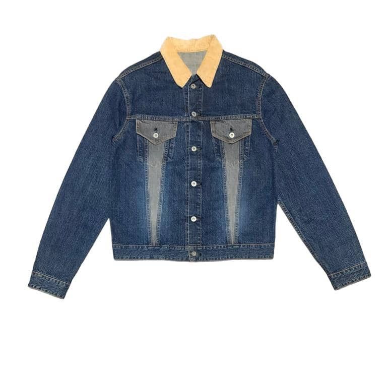 Japanese Brand Vintage 80s Patchwork Trucker Denim Jacket Size US L / EU 52-54 / 3 - 1 Thumbnail