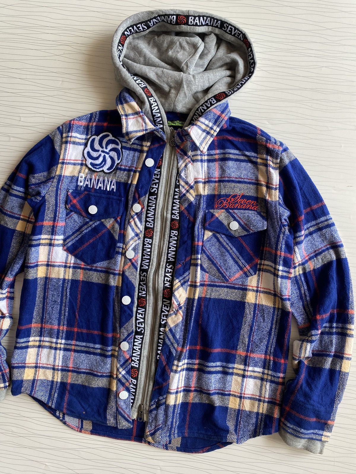 Banana Republic × Vintage BANANA SEVEN DOUBLE LAYER FLANER HOODIE Size US M / EU 48-50 / 2 - 2 Thumbnail