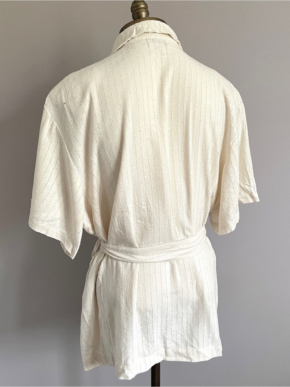 Vintage Vintage Raw Silk Short Sleeve Tunic Blouse Shirt - Large Size L / US 10 / IT 46 - 8 Thumbnail