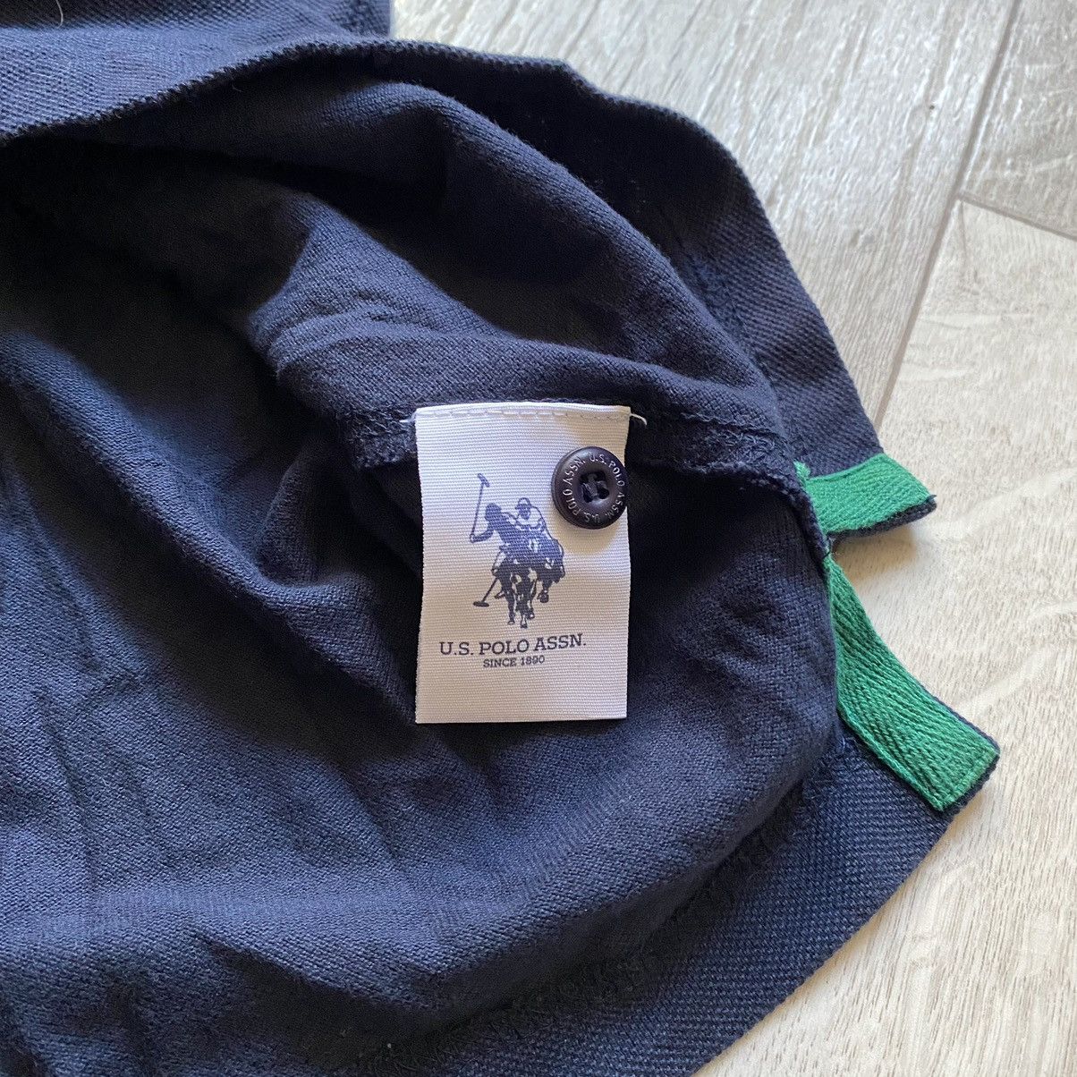 U.S. Polo Assn. US POLO ASSOCIATION USA FLAG Y2K RAP STYLE POLO T SHIRT Size US L / EU 52-54 / 3 - 5 Thumbnail