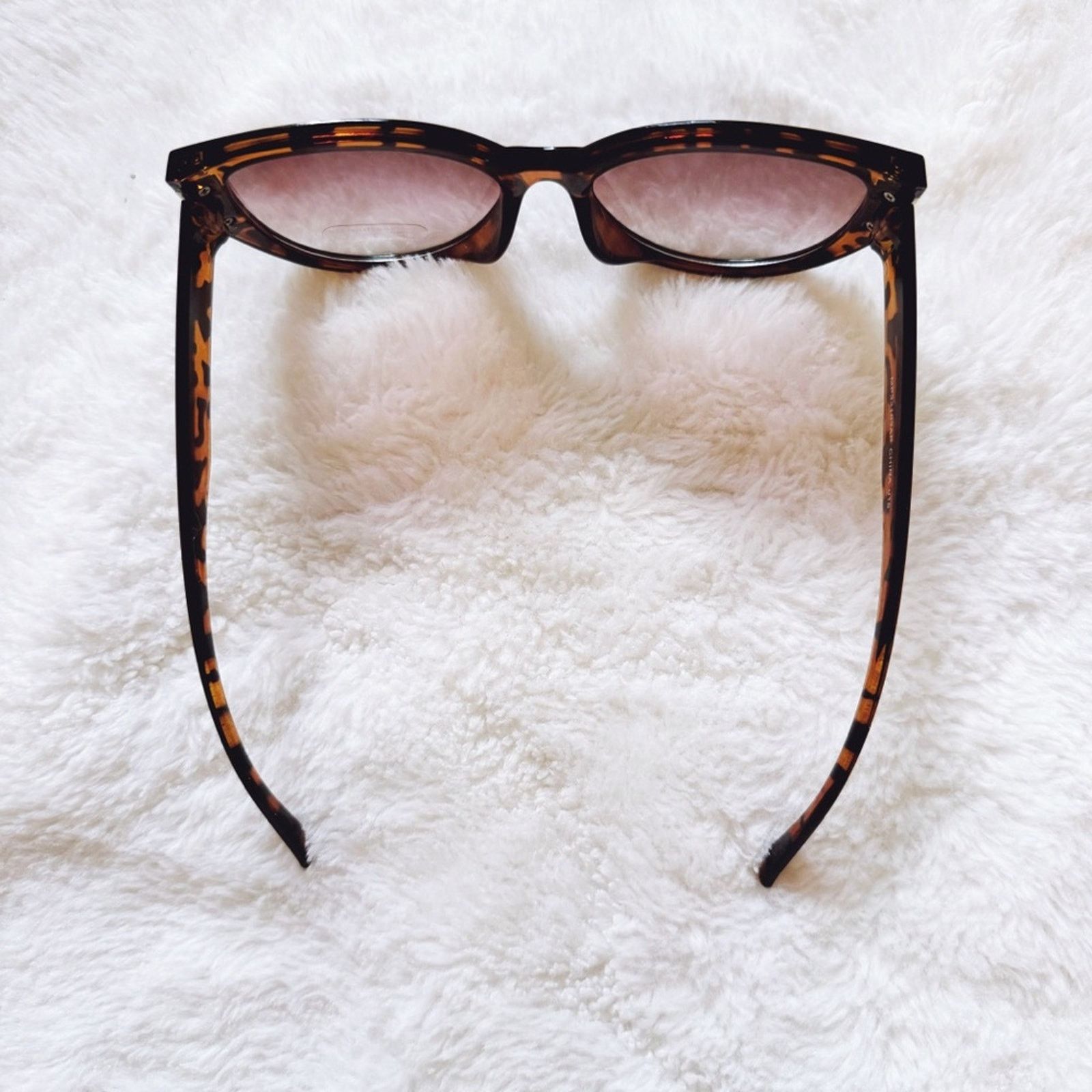 Other Rosy Tortoise Brown Cat Eye Oversized Sunglasses Size ONE SIZE - 8 Thumbnail