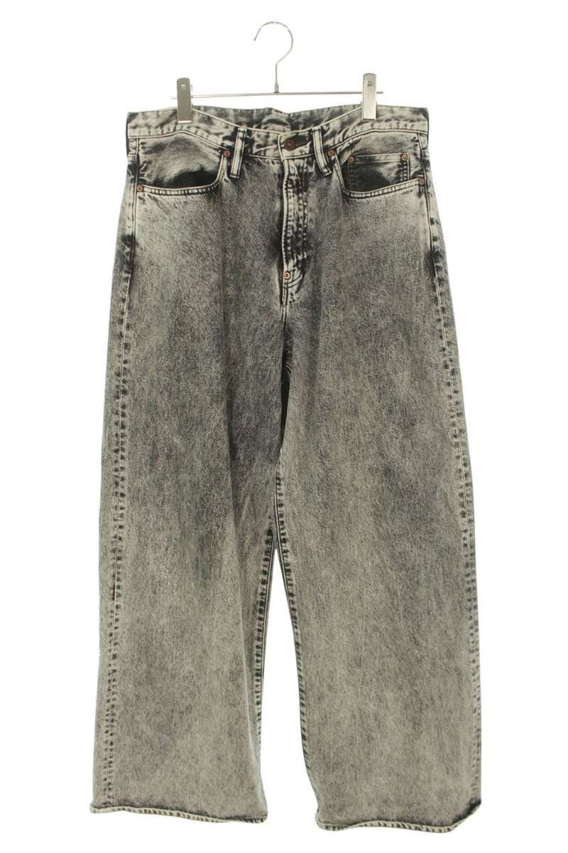 SUGARHILL Acid Wash Wide Denim Pants Gray Size 34