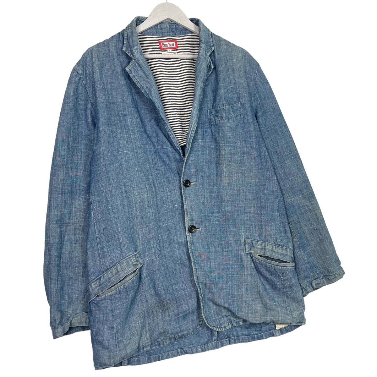 45rpm × Blue Blue Japan × Indigo 💥HEMP BLUE BLUE JAPAN STONE WASHED JACKET Size US L / EU 52-54 / 3 - 3 Thumbnail