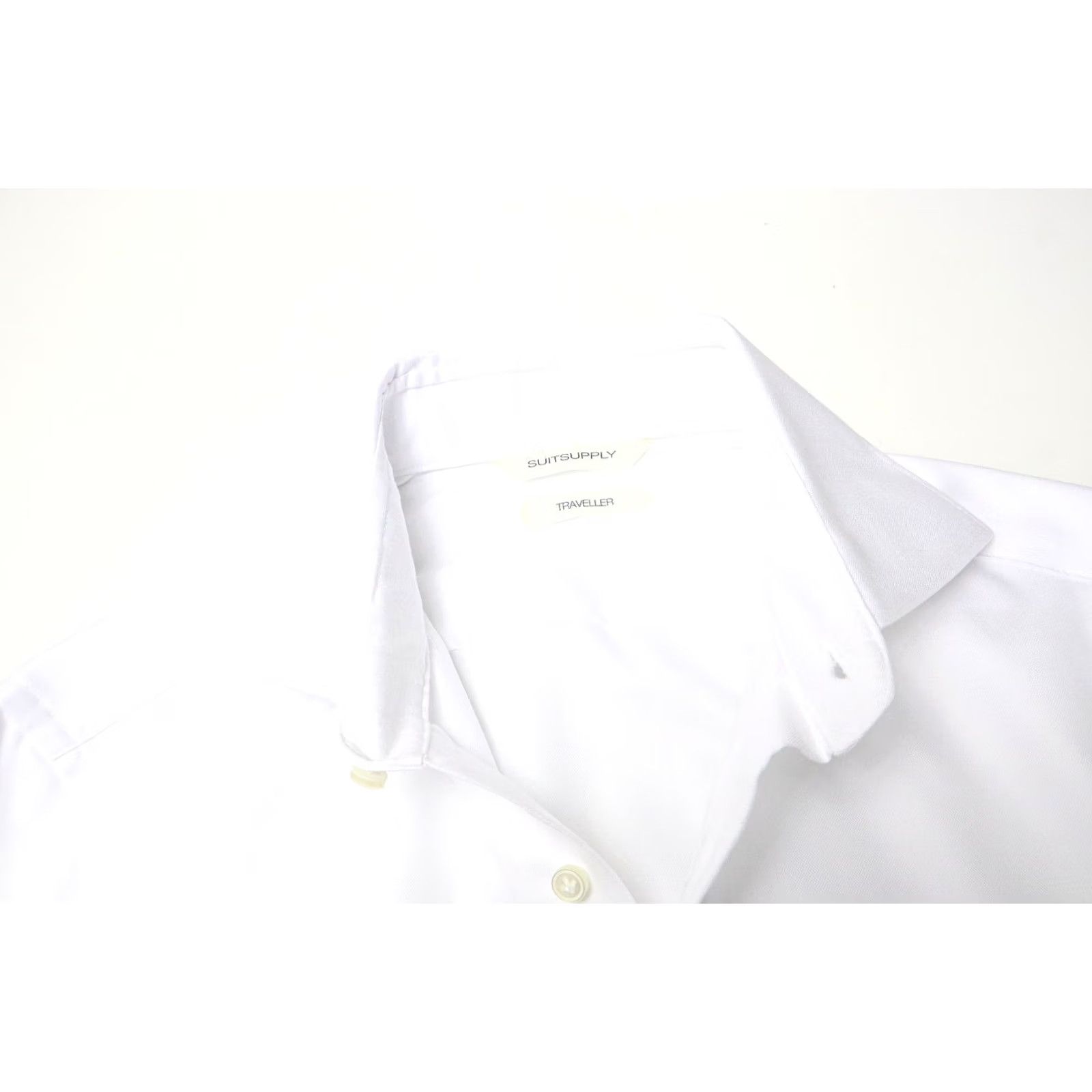 Suitsupply Suitsupply Shirt Mens 36 White Traveller Formal Men Long Sleeve Slim Fit Dress Size 36R - 4 Thumbnail