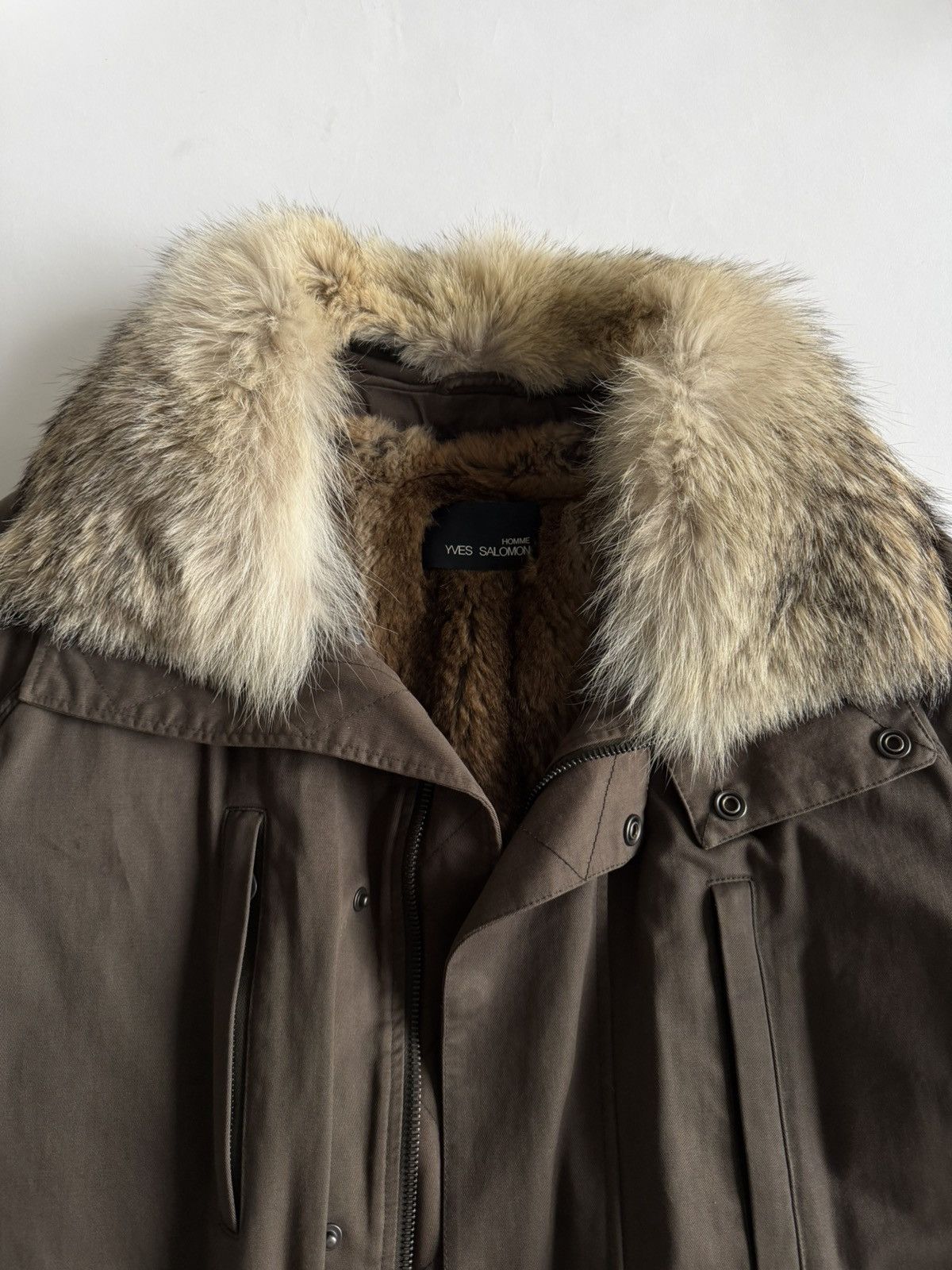 Yves Salomon Iconic Coyote & Rabbit Fur Parka Size US M / EU 48-50 / 2 - 2 Thumbnail