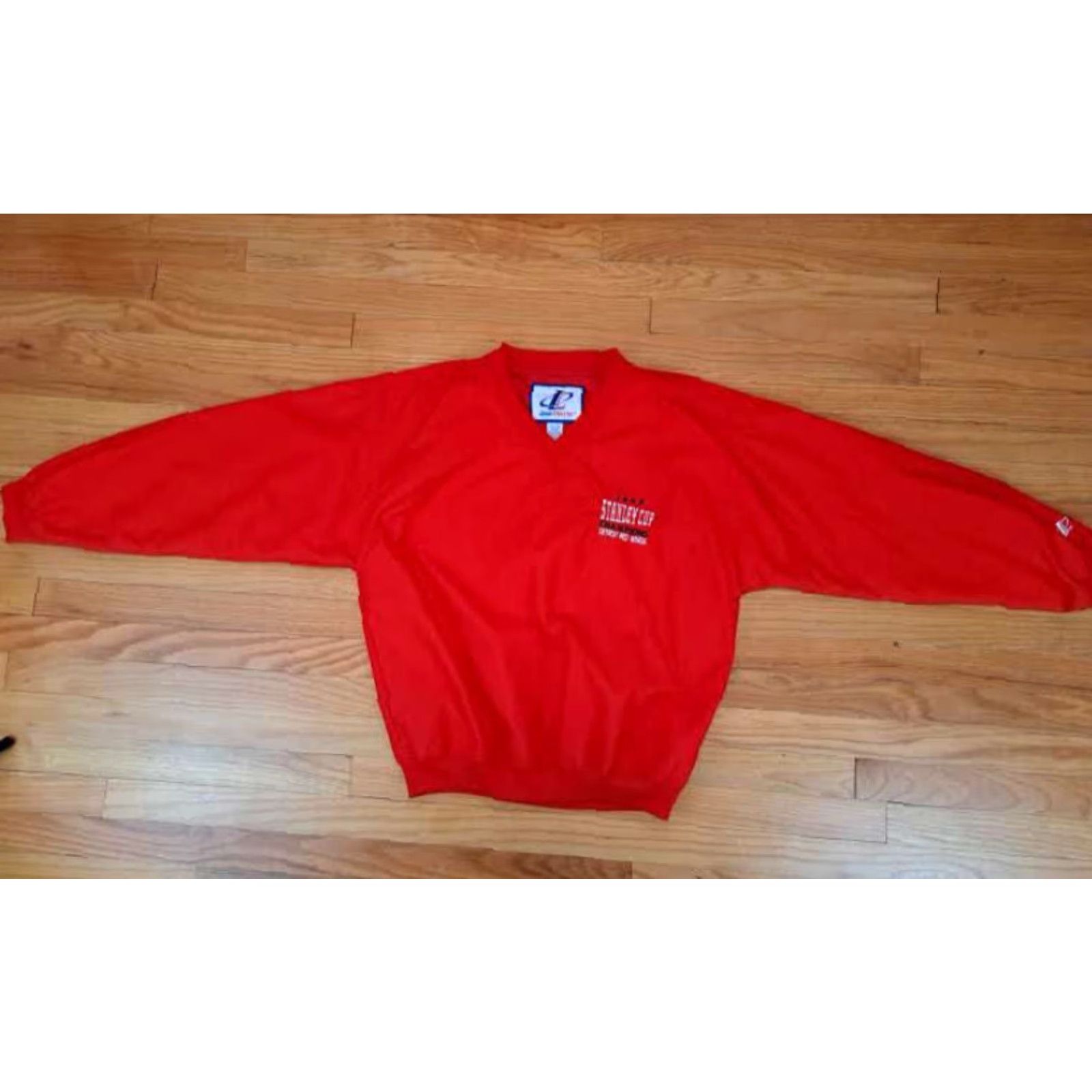 Logo Athletic VINTAGE Detroit Red Wings 1998 Stanley Cup Champs Nylon Warm-Up Jacket M Red Windbreaker Unisex Adults Size US M / EU 48-50 / 2 - 3 Thumbnail