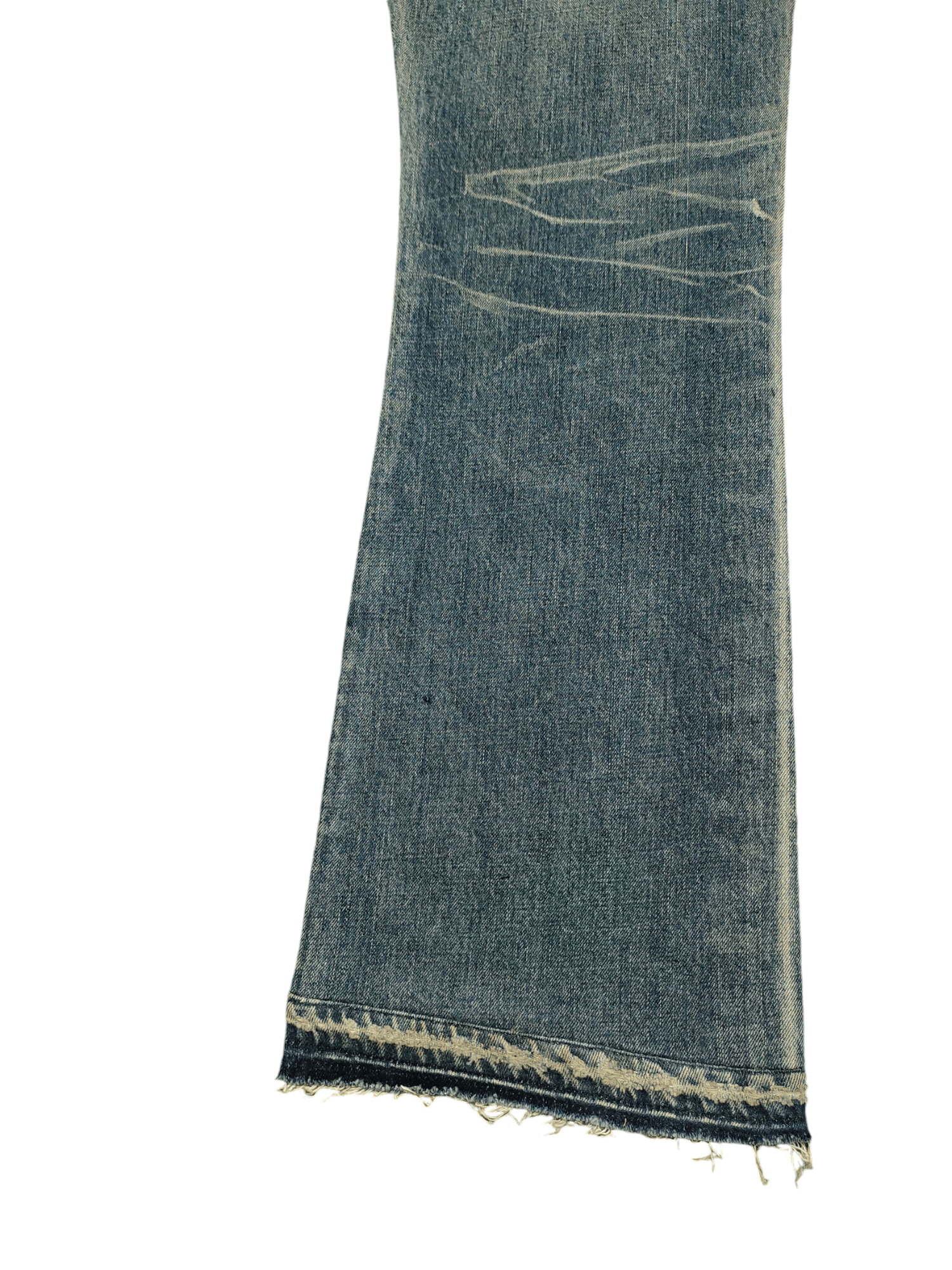 If Six Was Nine Flare Jeans 575 Denim Clawmark Distress Faded Bootcut Y2k Size US 29 - 17 Thumbnail