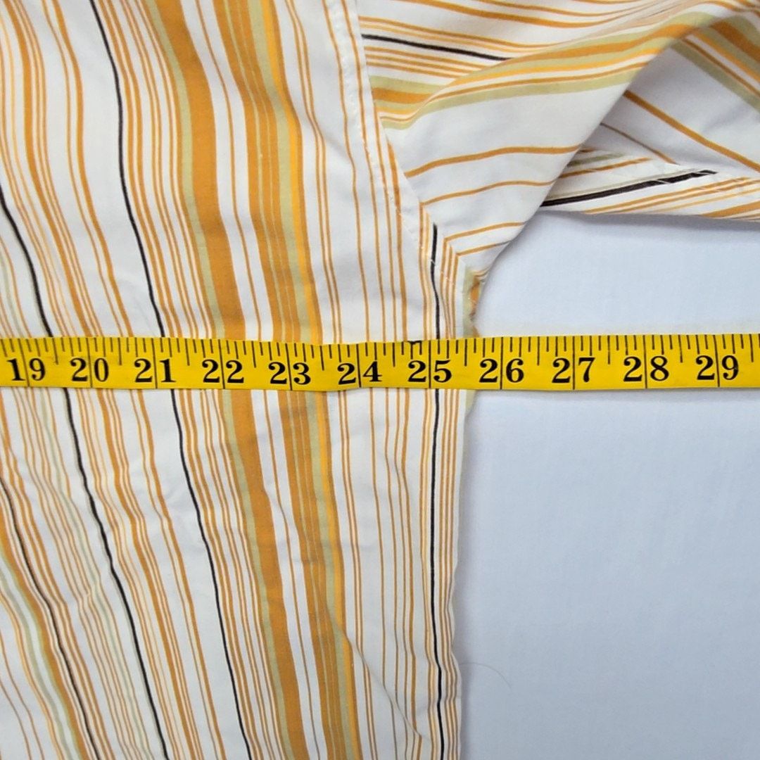 Rocawear Rocawear Stripe Shirt Gold Long Sleeve Button Down XL Y2K Size US XL / EU 56 / 4 - 8 Thumbnail