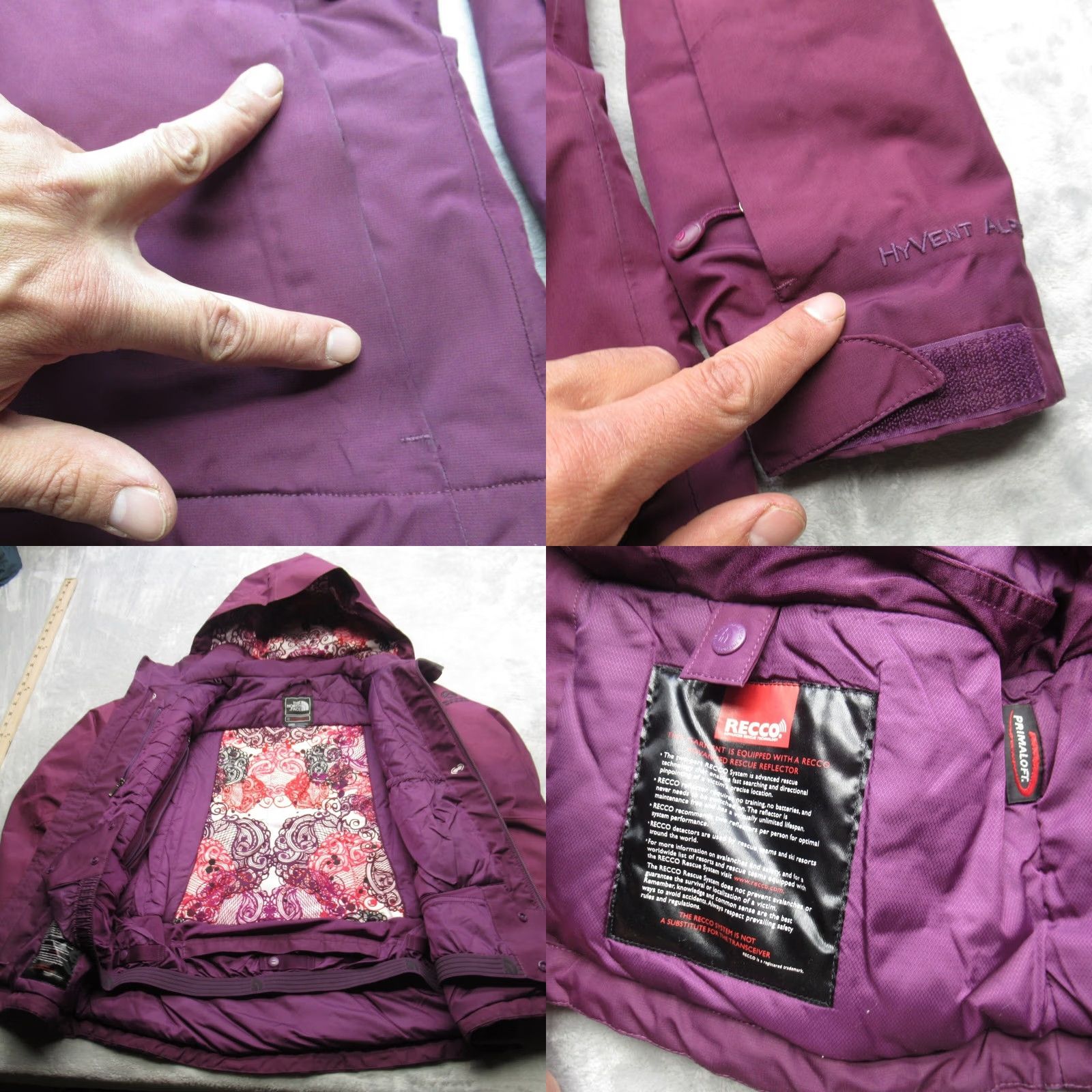 The North Face VINTAGE The North Face Jacket Womens XS Purple Summit Series Hooded Waterproof Insulated Size XS / US 0-2 / IT 36-38 - 9 Thumbnail
