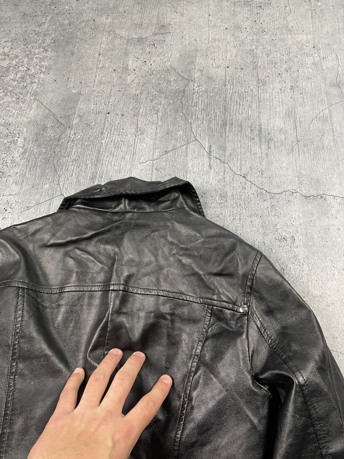 Japanese Brand 90s Bik Bok Leather Jacket Moto Racing Style Size L / US 10 / IT 46 - 10 Thumbnail