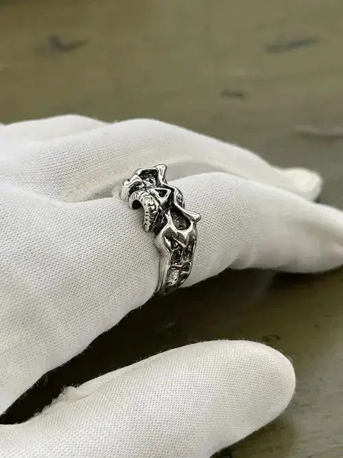 Other Stainless Skull Punk Ring Size ONE SIZE - 2 Thumbnail