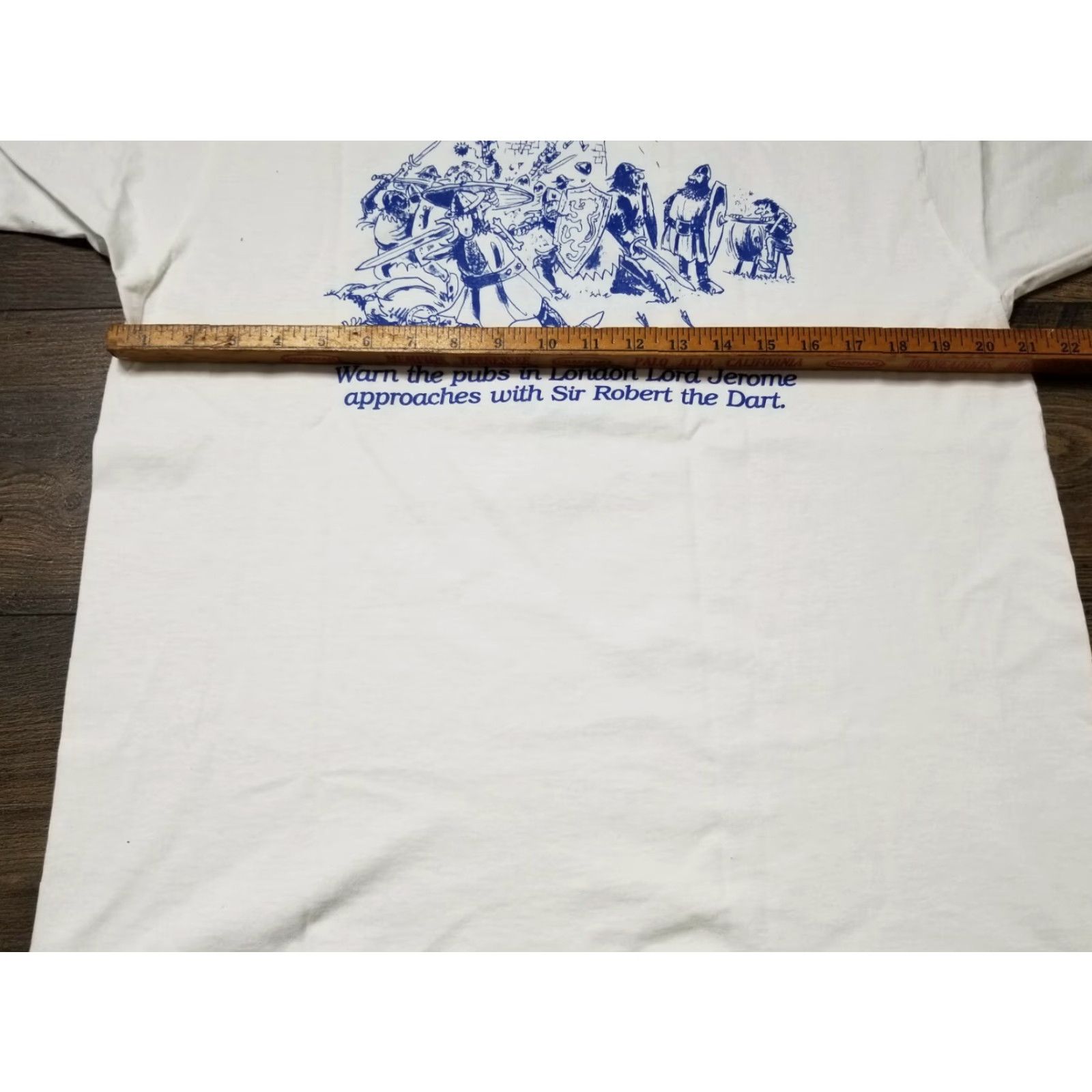 Vintage VINTAGE Screen Stars XL T-Shirt Lord Jerome Duke of Ales 80s Double-Sided Cotton White Mens Size US XL / EU 56 / 4 - 3 Thumbnail