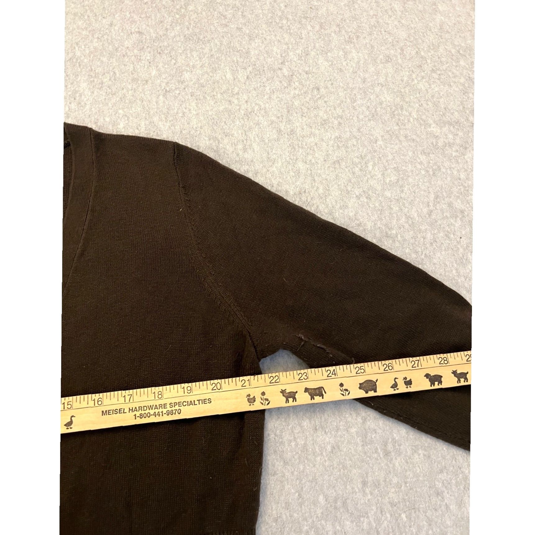 Ann Taylor Ann Taylor Cardigan Women XL Brown Wool Blend V Neck Button Front Size XL / US 12-14 / IT 48-50 - 3 Thumbnail
