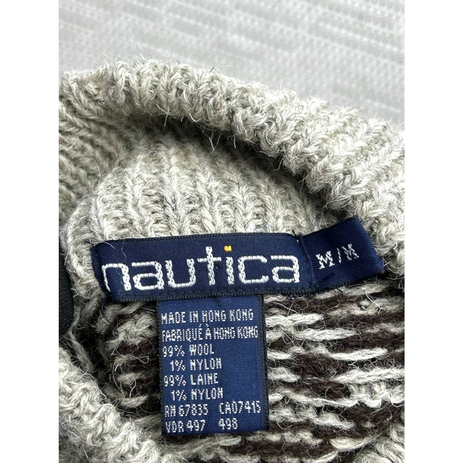 Nautica Nautica Sweater Mens M Brown Wool Knit Quarter Zip Pullover Regular Size Knit Wool Logo Vintage: No Size US M / EU 48-50 / 2 - 3 Thumbnail