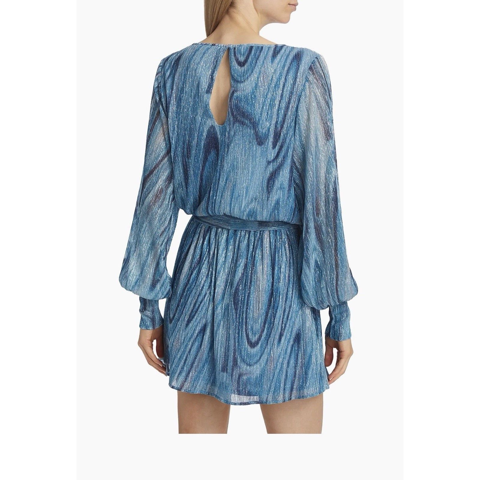 Ramy Brook Ramy Brook Metallic Blue Midi Dress Size XXS / US 00 / IT 34 - 3 Thumbnail