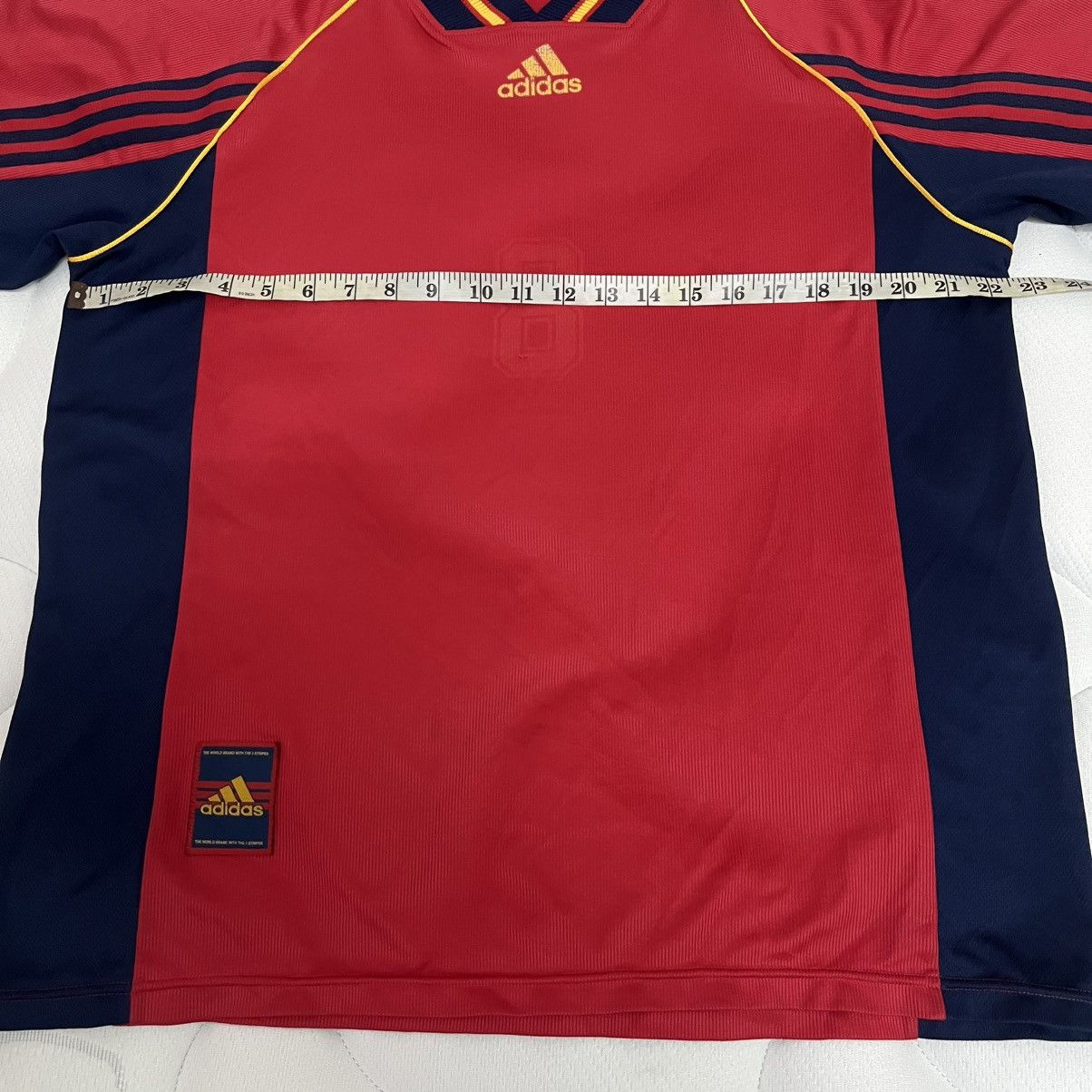 Adidas 🔥Vintage 90s Adidas Spain Home Kit Template Jersey Size US XL / EU 56 / 4 - 15 Thumbnail