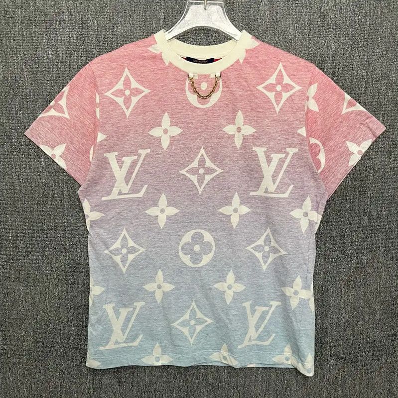 Louis Vuitton Louis Vuitton Pink Cotton Men's T-Shirt 0089 Size US L / EU 52-54 / 3 - 1 Thumbnail