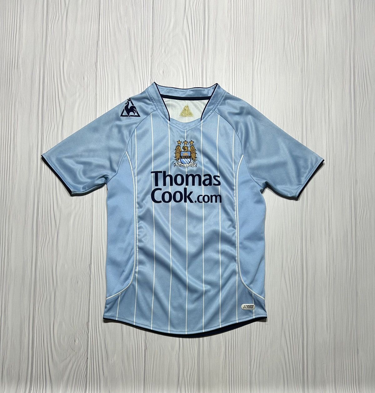 Le Coq Sportif Manchester City 2007 2008 Home Soccer Jersey Football Shirt Size US S / EU 44-46 / 1 - 1 Thumbnail