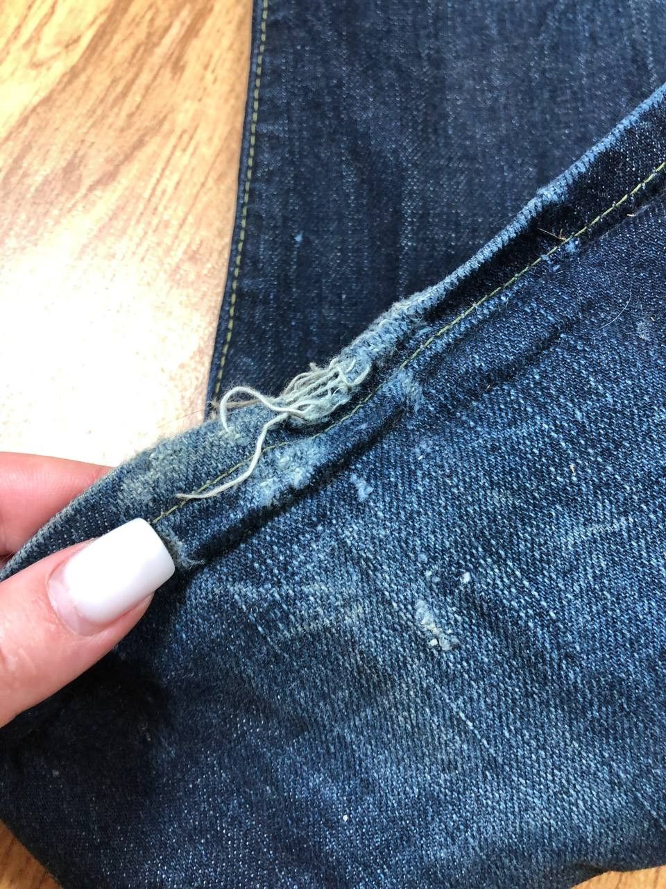 Japanese Brand Dirty Painted Distressed Thrashed Faded Baggy Jeans Y2K Size US 28 / EU 44 - 11 Thumbnail