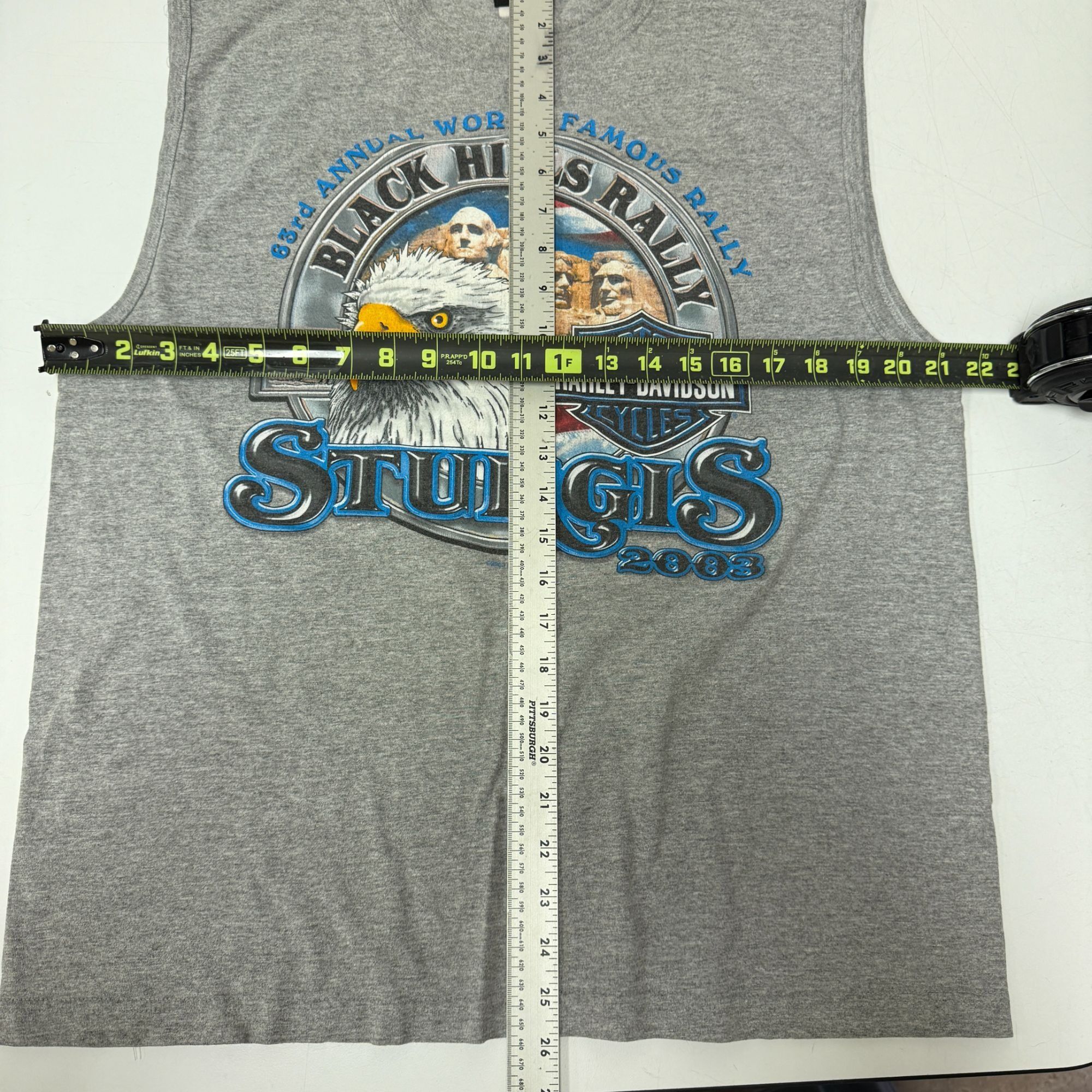 Harley Davidson Eagle MOUNT RUSHMORE Sturgis 2003 Black Hills Rally Biker T Size US L / EU 52-54 / 3 - 9 Thumbnail