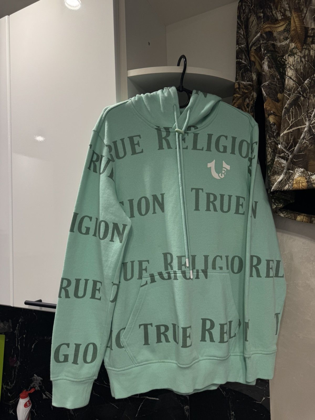 True Religion True Religion Vintage Y2k Fullprint Hoodie Monogram Hype Size US S / EU 44-46 / 1 - 1 Thumbnail