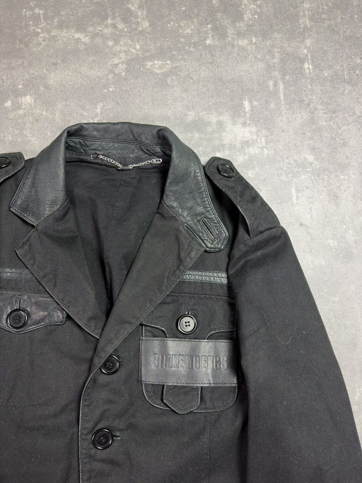 Dirk Bikkembergs Dirk Bikkembergs Leather Elements Blazer Cut Jacket 48 M Size US M / EU 48-50 / 2 - 7 Thumbnail