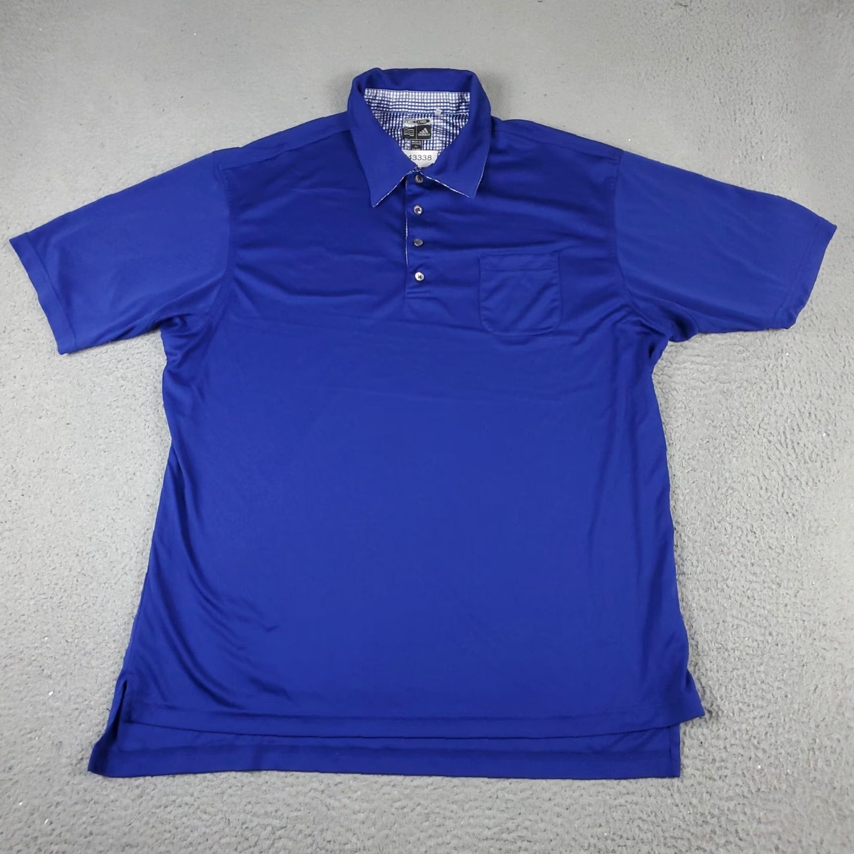Adidas Adidas Polo Shirt Mens XL Blue Golf Casual Short Sleeve Polo Shirt XL Blue Adidas Logo Striped Casual Sports Mens Size US XL / EU 56 / 4 - 2 Thumbnail