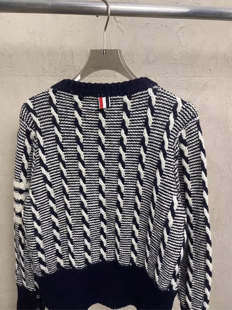 Thom Browne Thom Browne size1 Vinegar blue striped wool sweater Size US S / EU 44-46 / 1 - 2 Thumbnail