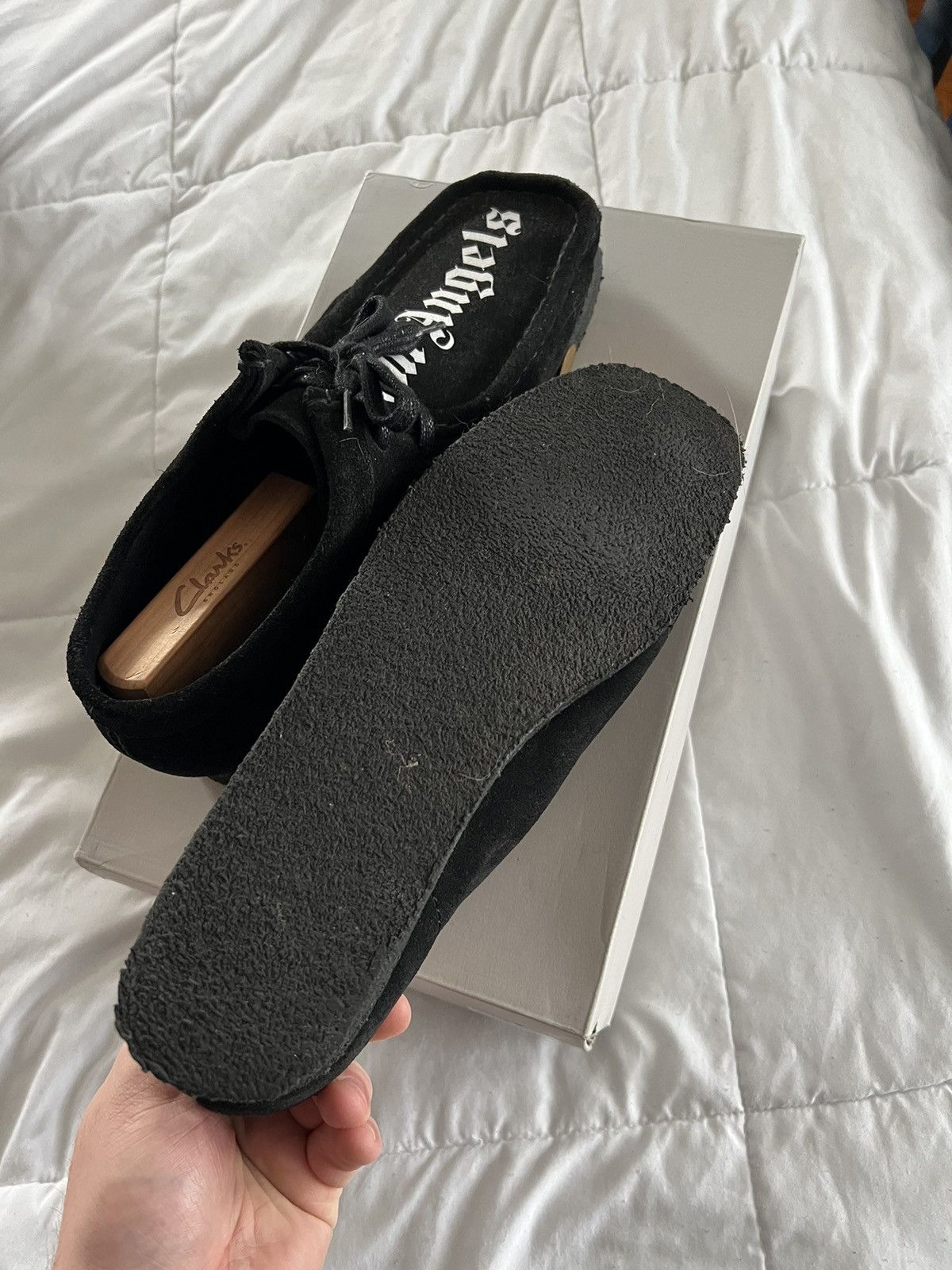 Clarks × Palm Angels Clarks Palm Angels Suede Wallabees Black Boots Size 13 Size US 13 / EU 46 - 4 Thumbnail