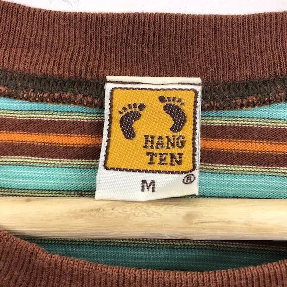 Hang Ten Vtg HANG TEN SURFING Striped Yellow Tag Pocket Tee Shirt Size US M / EU 48-50 / 2 - 4 Thumbnail