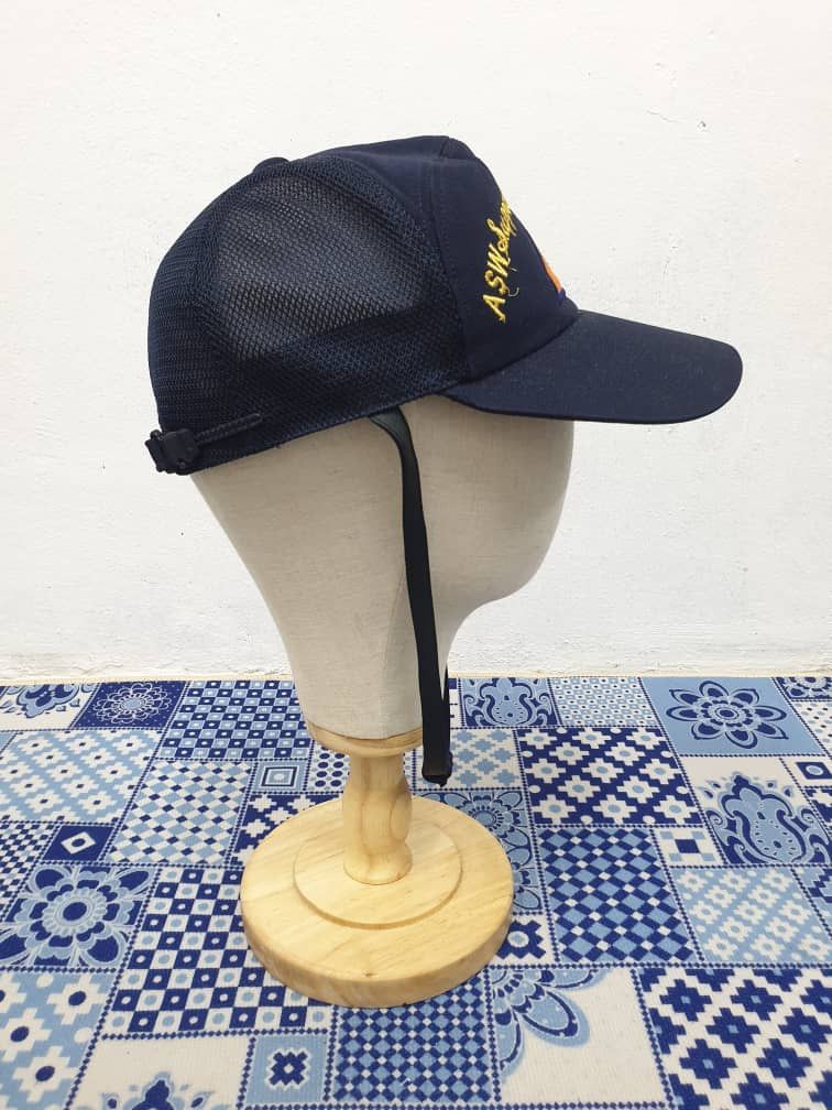Japanese Brand Vintage ASW Blue navy cap Size ONE SIZE - 6 Thumbnail