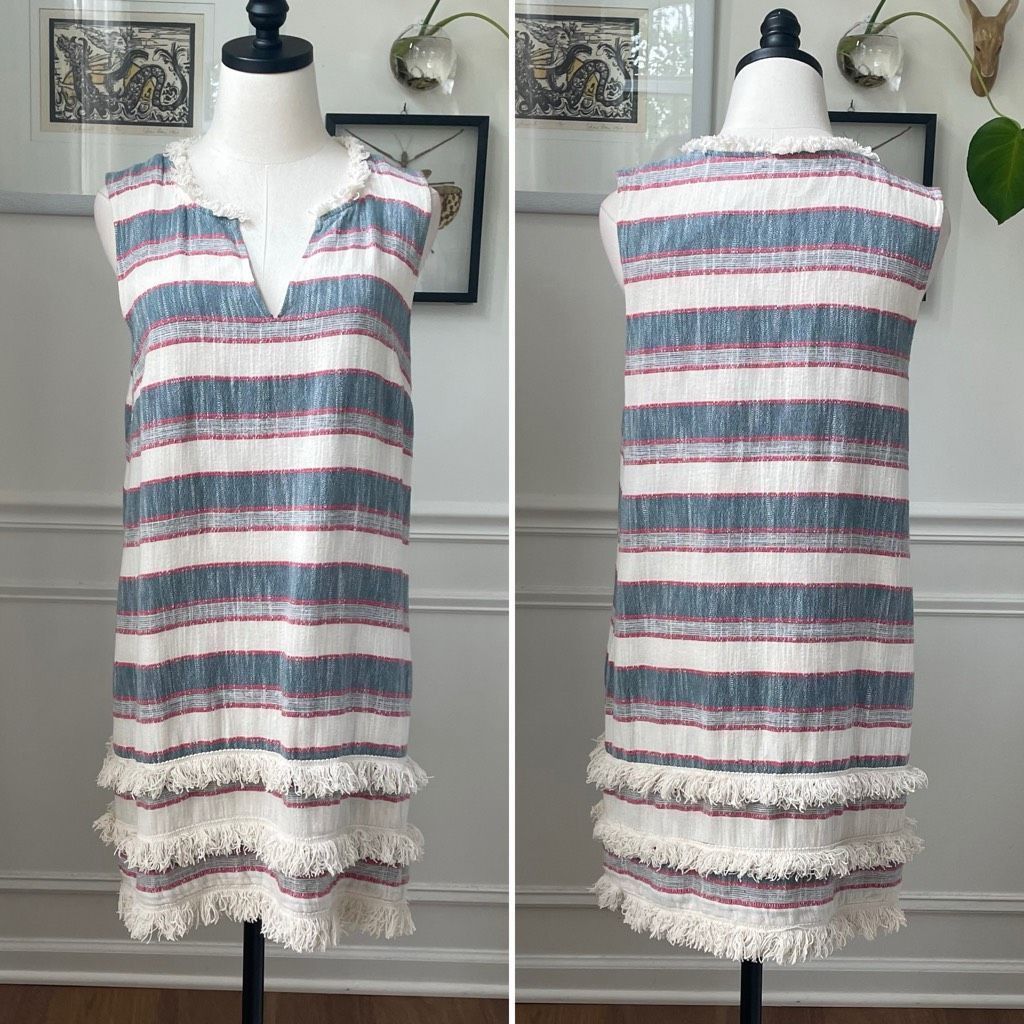 Anthropologie Anthropologie Holding Horses Sleeveless Fringe Shirt Dress $ Size L / US 10 / IT 46 - 2 Thumbnail