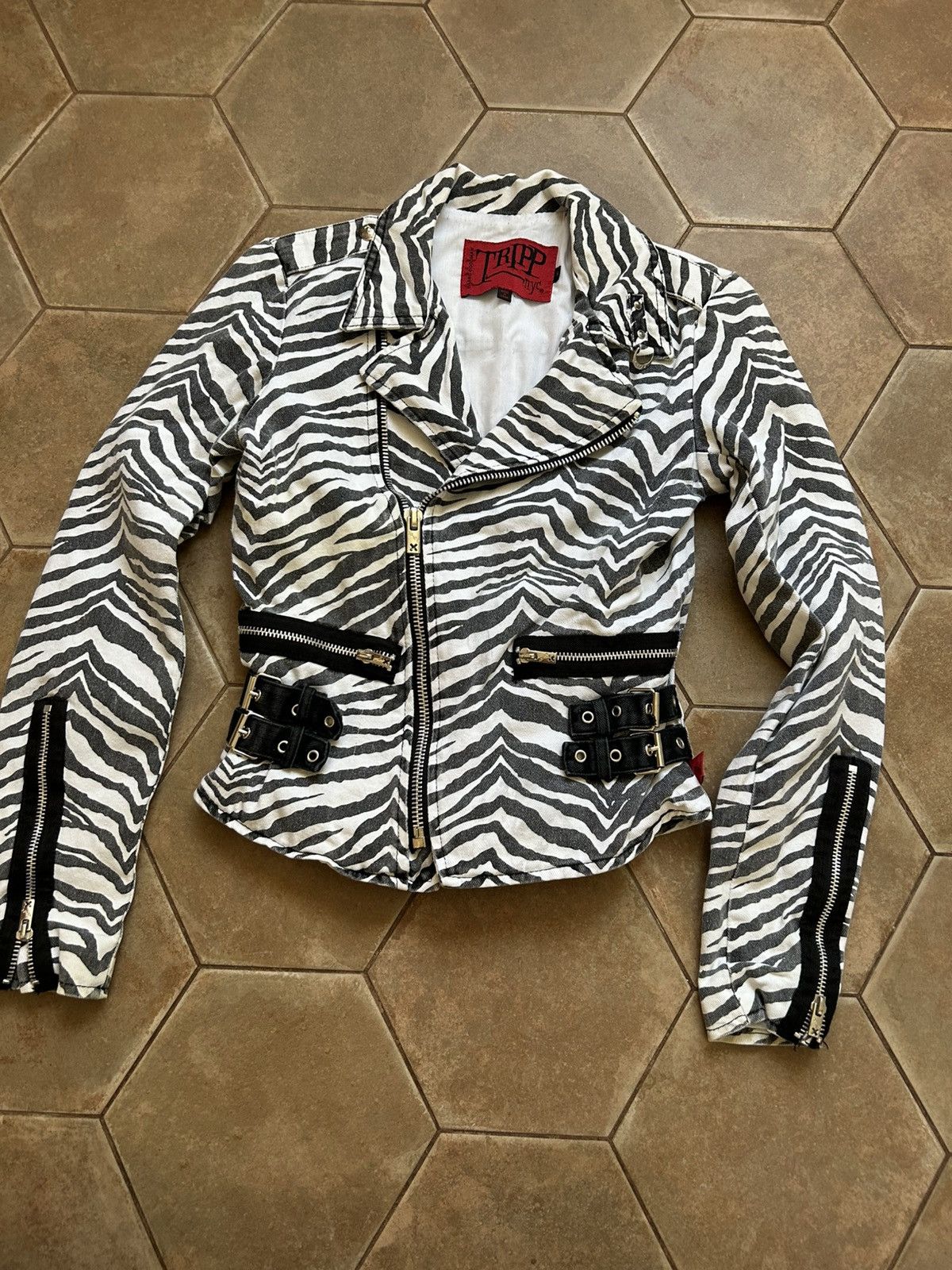 Tripp NYC Vintage Tripp NYC Bondage Parachute Zip Punk Biker Jacket Size S / US 4 / IT 40 - 1 Thumbnail