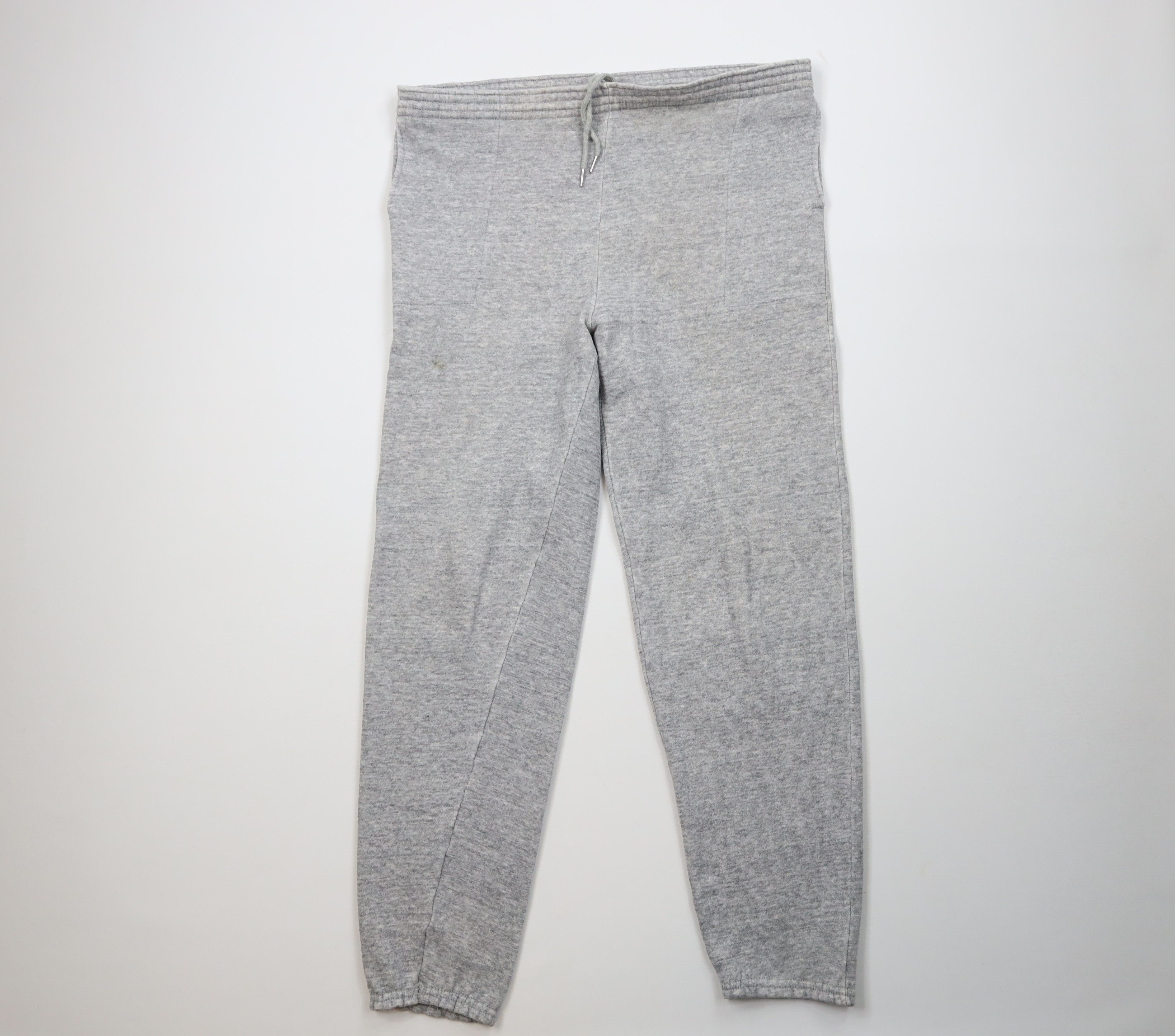 Vintage Vintage 70s 80s Streetwear Triblend Sweatpants Gray USA Size US 38 / EU 54 - 1 Thumbnail