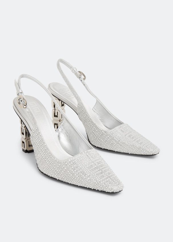 Givenchy o1loc1c0724 Slingback Pumps in Silver Size US 8 / IT 38 - 4 Thumbnail