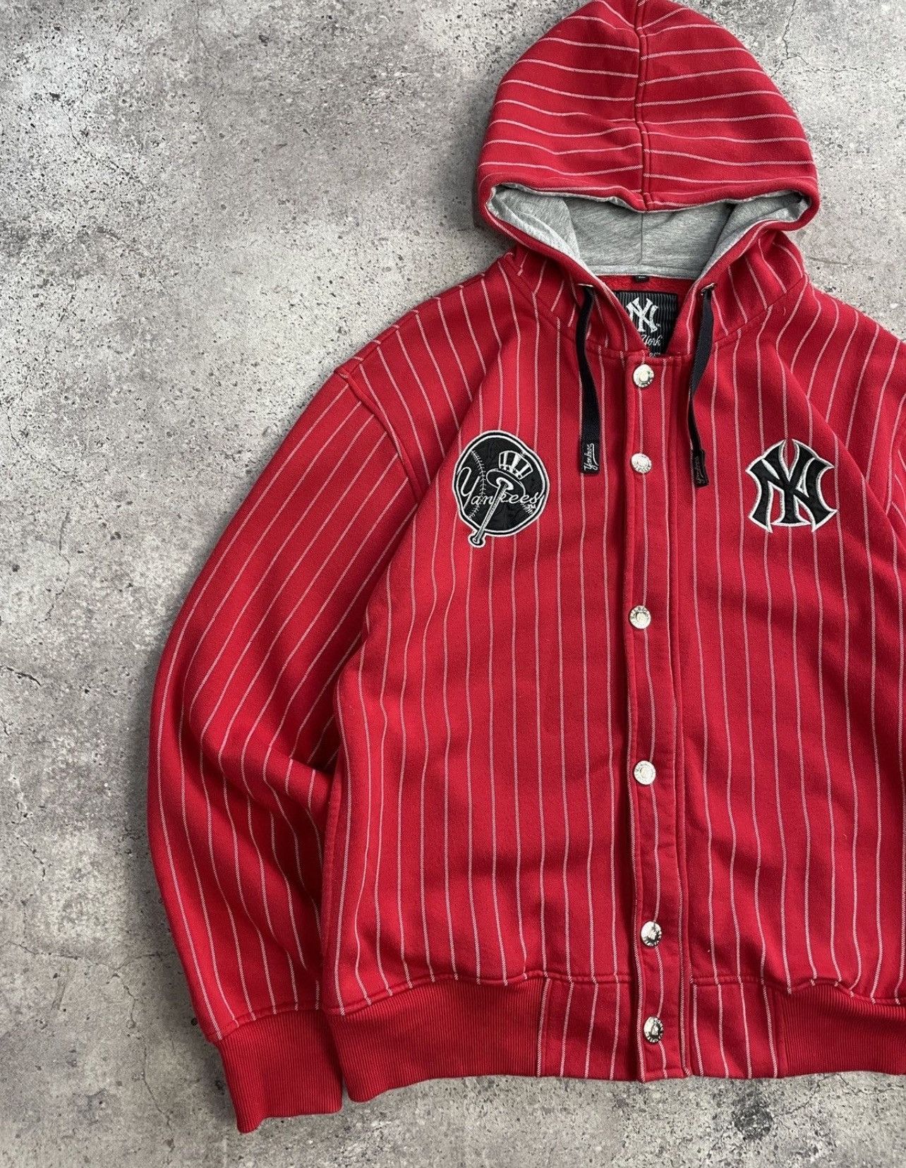 New York Yankees Red 00s Yankees Zip Hoodie w/ Rhinestone Buttons New York Size US XL / EU 56 / 4 - 7 Thumbnail