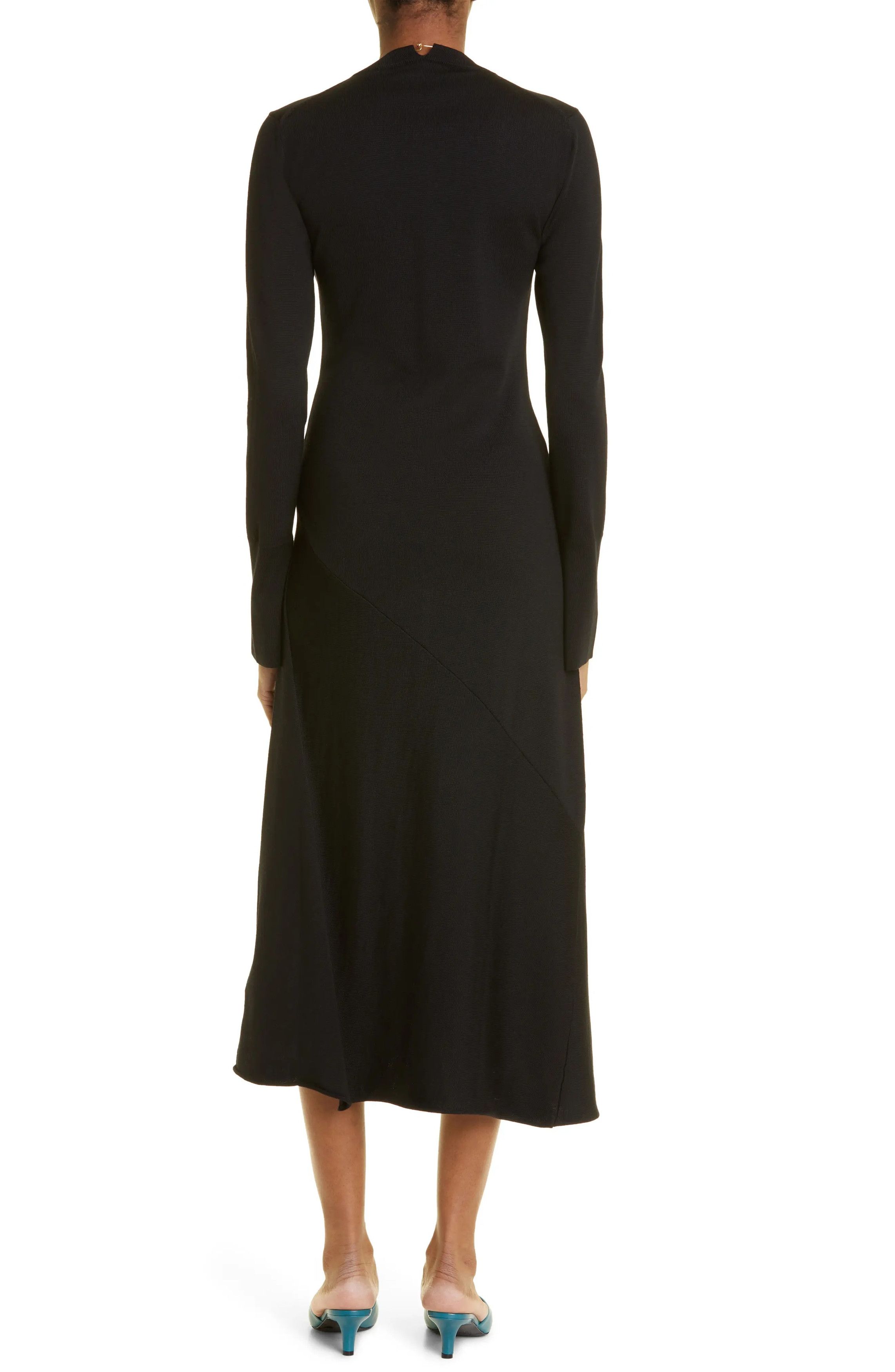 Jil Sander o1y0925 Midi Dress in Black Size S / US 4 / IT 40 - 4 Thumbnail