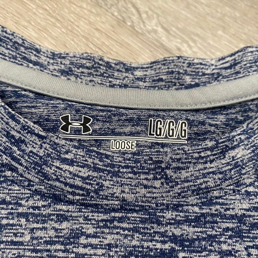 Under Armour Under Armour Blue Heathered Athletic Workout Shirt Men Large Size US L / EU 52-54 / 3 - 3 Thumbnail