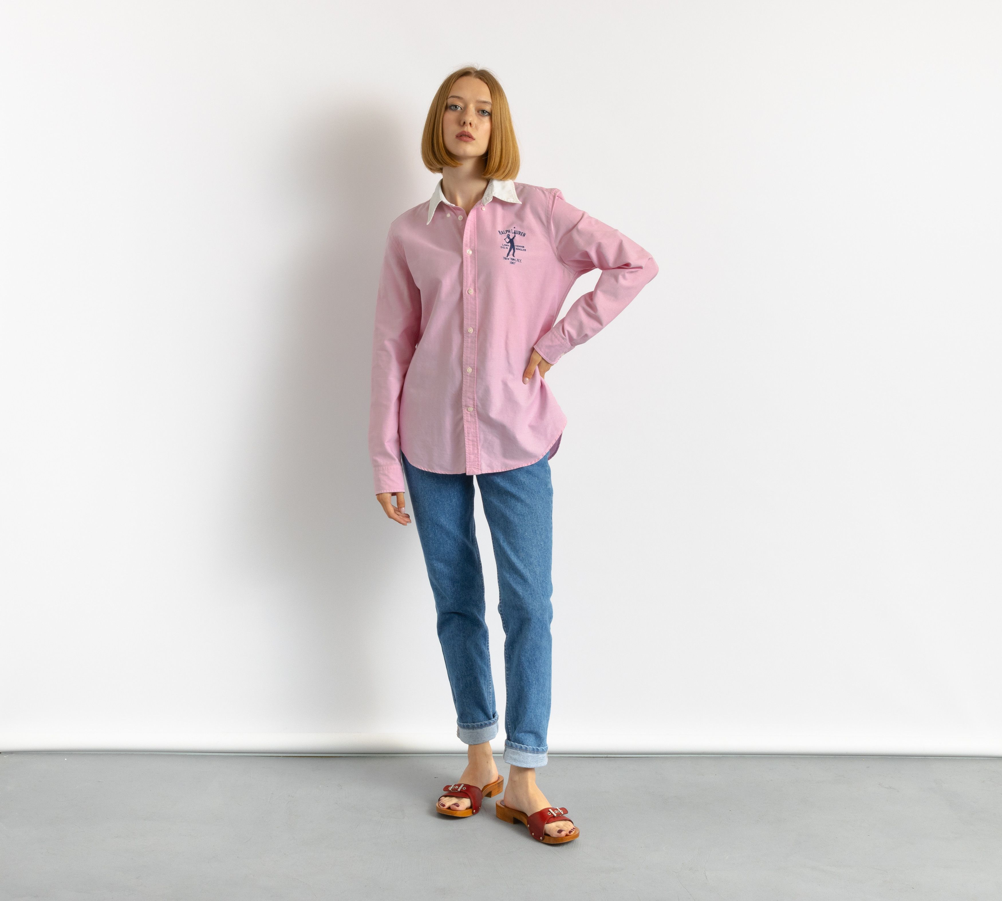 Ralph Lauren 90s Vintage Woman Ralph Lauren Pink Shirt 8698 Size L / US 10 / IT 46 - 3 Thumbnail