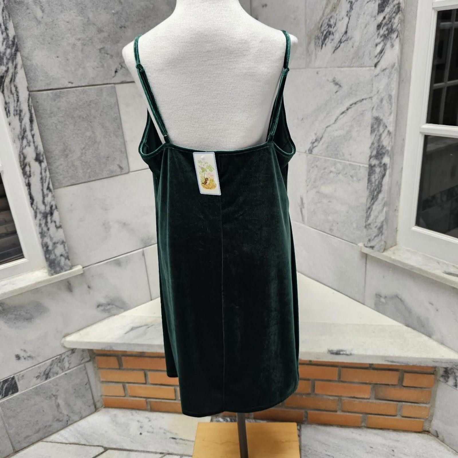 Shein SHEIN Women's Curve 3X Dark Green Velvet Dress Size 3XL / US 20-22 - 3 Thumbnail