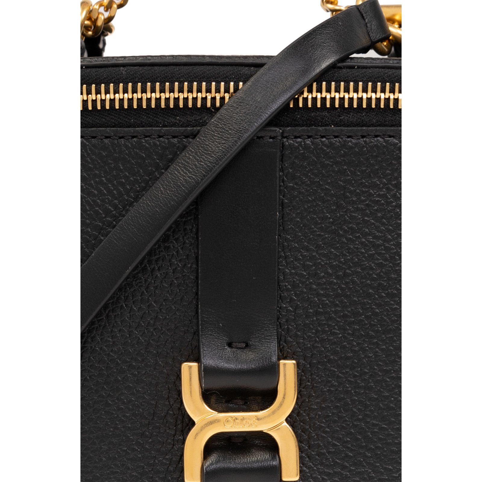 Chloe Chloe Bucket Black Grained Leather Shoulder Bag New & Authen Size ONE SIZE - 5 Thumbnail